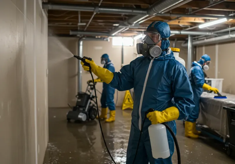 Basement Sanitization and Antimicrobial Treatment process in Crawfordsville, IN