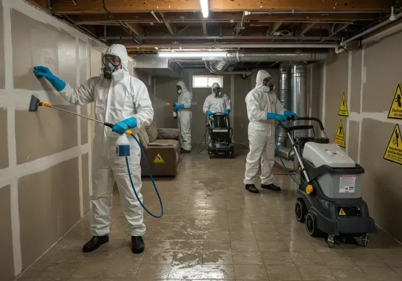 Basement Moisture Removal and Structural Drying process in Crawfordsville, IN